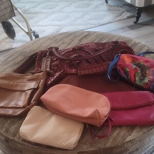 BUNDLE OF 6 PURSES AND COSMETIC BAGS